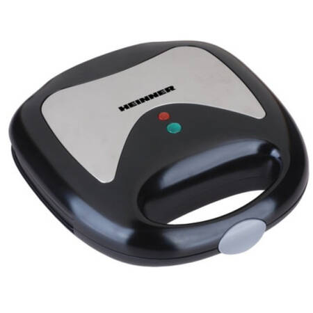 Sandwich maker Heinner Delice 300, 750W, placi anti-aderente, 2 sandwich-uri, culoare Negru si inox