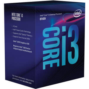Procesor Intel® Core™ i3-8100 Coffee Lake, 3.60GHz, 6MB, Socket 1151 - Chipset seria 300, BOX