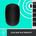 Mouse Logitech M171, Wireless, Negru