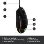 Mouse gaming Logitech G102 Lightsync, 8000 dpi, RGB, Negru