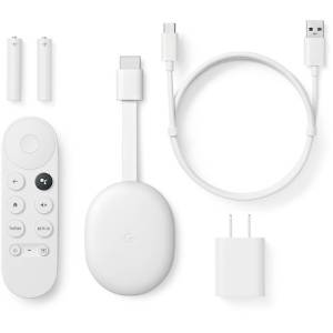 Google Chromecast Google TV, HD, HDMI, Bluetooth, Wi-Fi, Telecomanda comenzi vocale, Alb