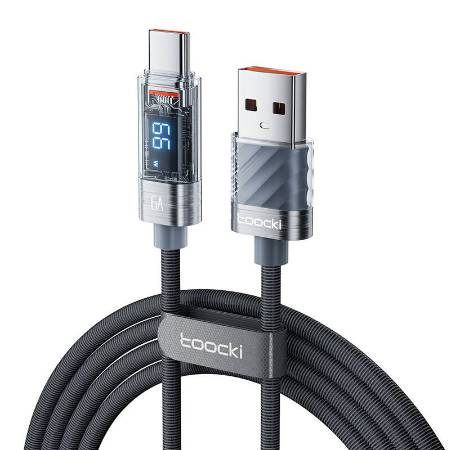 Toocki Cablu de incarcare A-C, 1m, 66W (gri)