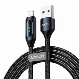 Cablu de încărcare Toocki USB AL, 1 m, 12 W (negru)