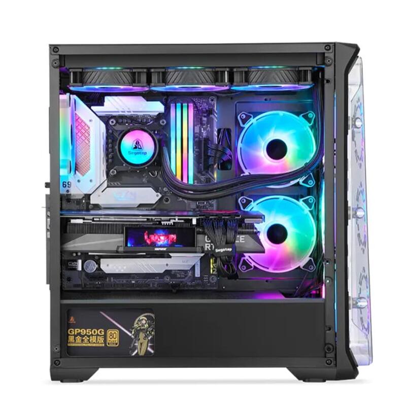 Sistem Desktop PC GAMING PROLIGHT® Procesor AMD Ryzen 5 9600X 5.4GHz, 16GB RAM DDR5, 1TB SSD, VIDEO Radeon RX 9060XT 16GB, Wifi+Bluetooth onboard, preinstalare Win11 Home/Pro, Racire Lichid