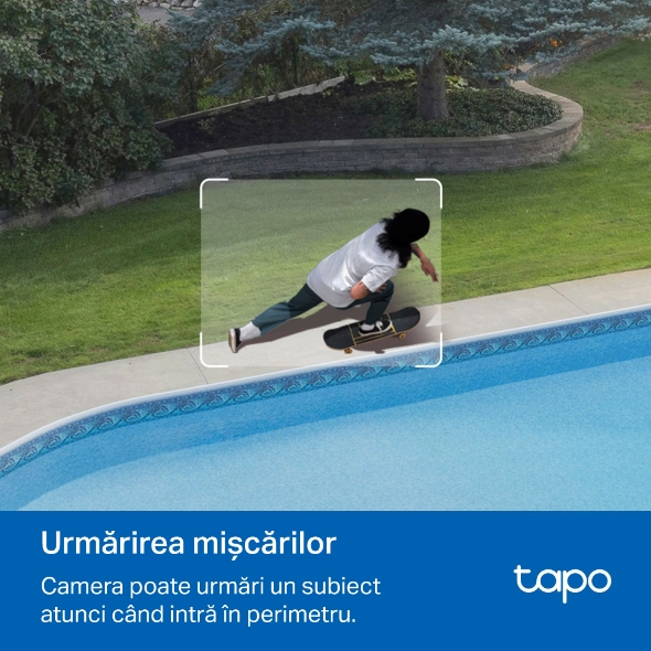 Camera de Supraveghere Smart WiFi TP-Link Tapo C530WS Outdoor, Pan/Tilt 360°, 5MP, 3K 2880x1620, Color Night Vision, AI, IP66, WiFi/LAN
